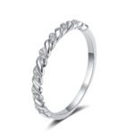 S925 Sterling Silver Moissanite Eternity Band Ring Engagement Gift