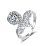 S925 Silver Ring for Women Fashion Moissanite Engagement Ring