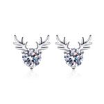 S925 Sterling Silver Earrings for Women, Claw-Set Moissanite Stud Earrings, Simple Style, Factory Direct Wholesale