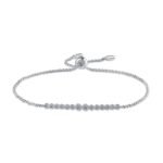 S925 Sterling Silver Full Moissanite Champagne Gold Bracelet for Women, Versatile and Elegant