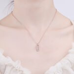 S925 Silver Oval Moissanite Pendant Necklace, Simple European Style, Factory Direct