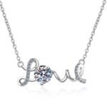S925 Sterling Silver Necklace 1 Carat Moissanite Pendant Women's Fashion Classic Factory Direct