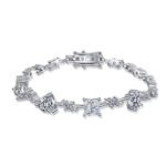 S925 Sterling Silver Moissanite Bracelet for Women, Unique Bangle, Plated, Factory Direct Wholesale