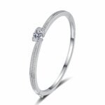 S925 Sterling Silver Bracelet Double Row Full Moissanite Simple High-end Design Wholesale