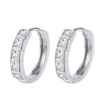 S925 Silver Earrings for Women Half Circle Square Moissanite Ear Clips Small Fashion Accessories Factory Direct