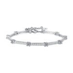 S925 Sterling Silver Moissanite Bracelet for Women, Minimalist Elegant Gift