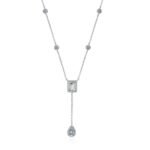 S925 Silver Necklace Women's Trendy Irregular Moissanite Choker