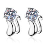 S925 Sterling Silver Earrings for Women, Moissanite, Fashion Stud Earrings, Trendy Design, Wholesale