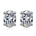 S925 Sterling Silver Moissanite Stud Earrings for Women, Cute Small Ear Accessory, Factory Direct Wholesale