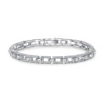 Luxury Moissanite Bracelet for Women, 925 Silver Plated