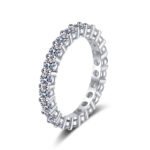 S925 Sterling Silver Moissanite Ring Full Eternity Band