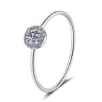S925 Sterling Silver 30-Point Moissanite Round Wrap Ring, Fashionable and Versatile, Factory Direct Supply