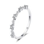 925 Silver Ring for Women Moissanite Ring Eternity Band Wedding Ring Factory Direct